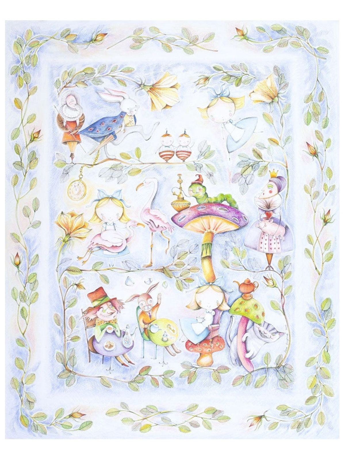 Pillow And Blanket Set Alice’s Magical World 37x45