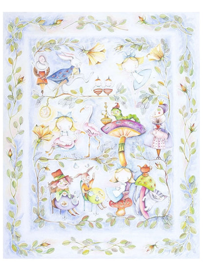 Ensemble oreiller et couverture Alice's Magical World 49x59