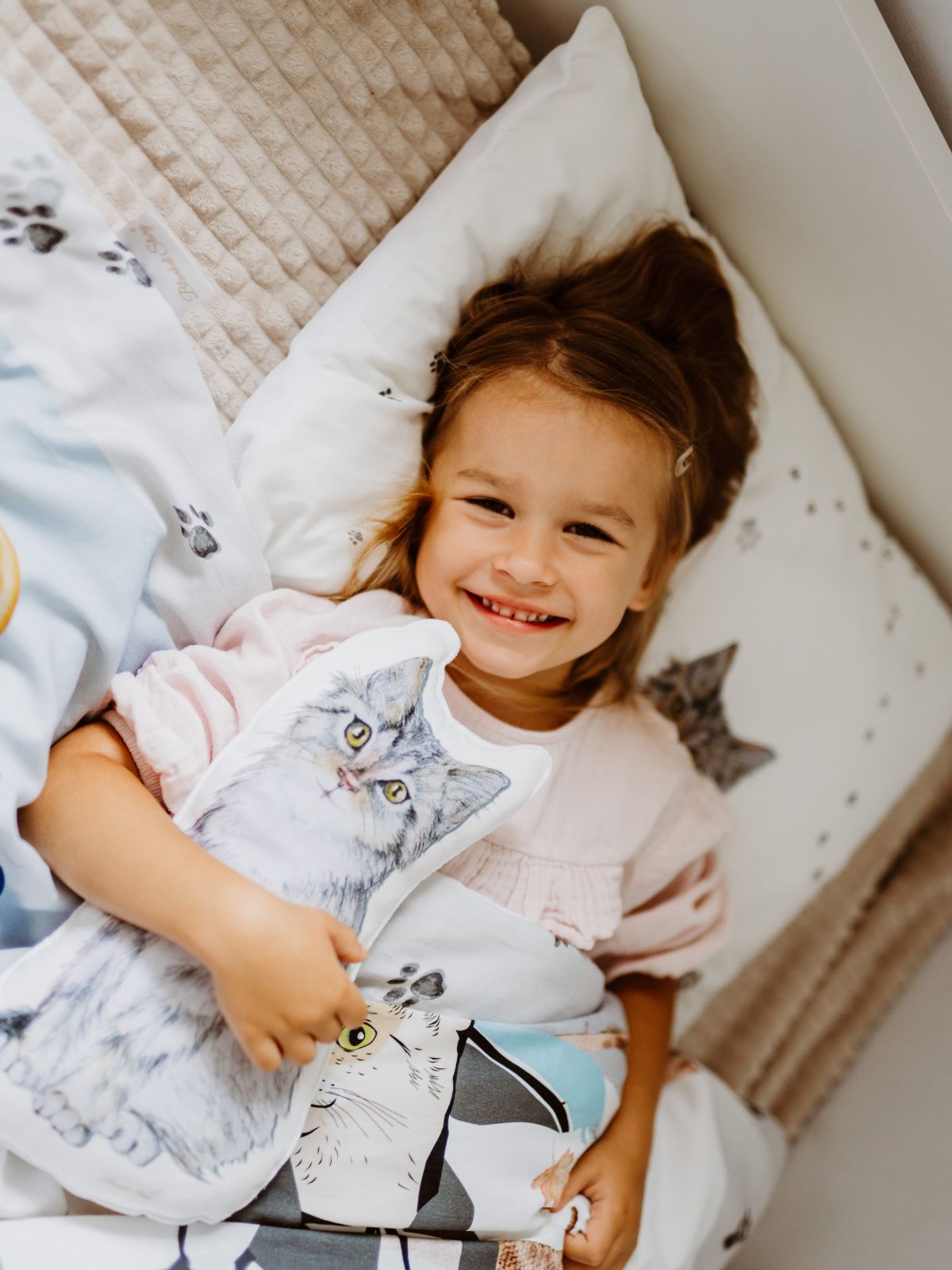 Ensemble oreiller et couverture Chat Botté 39x52