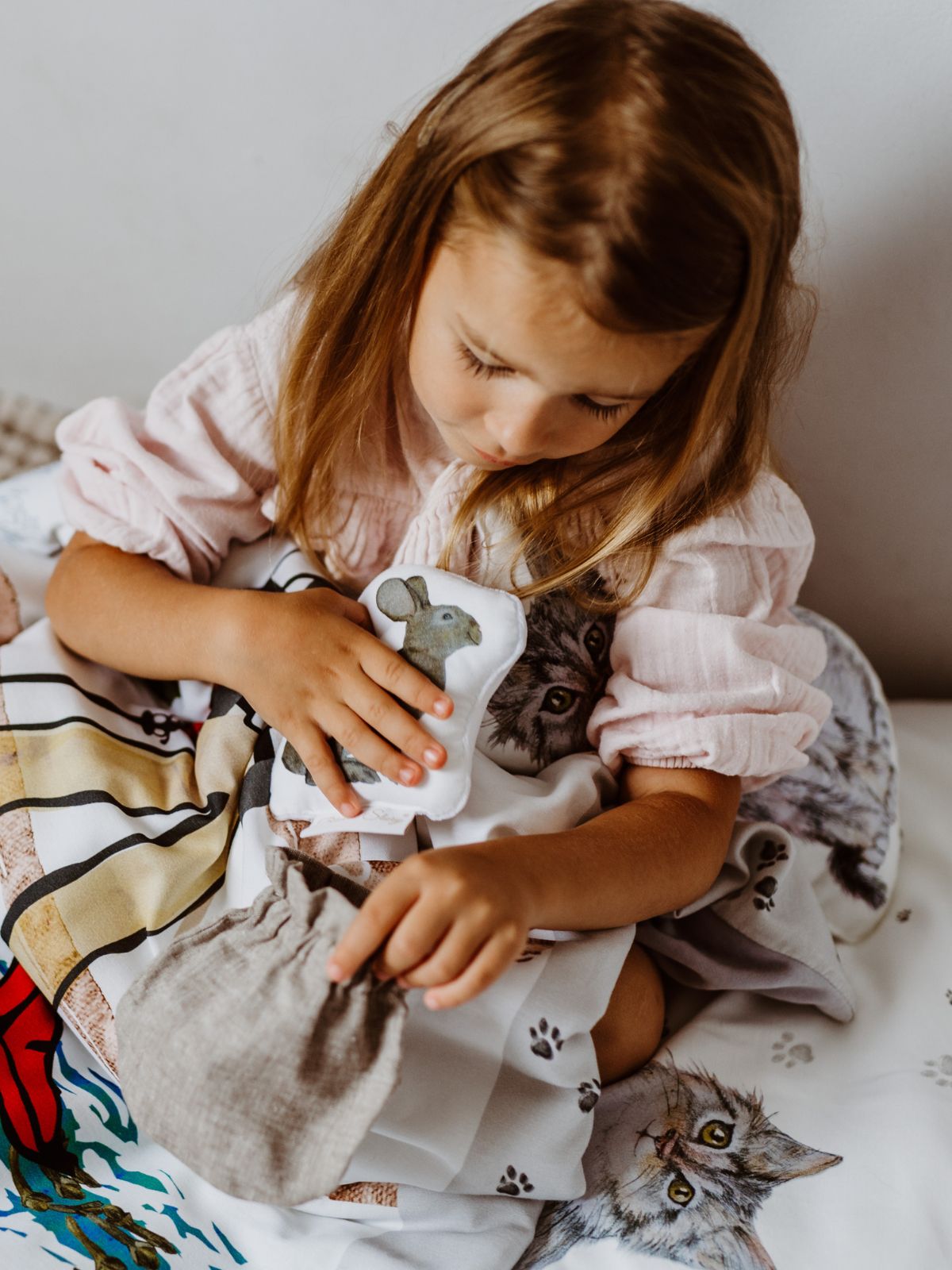 Ensemble oreiller et couverture Chat Botté 39x52