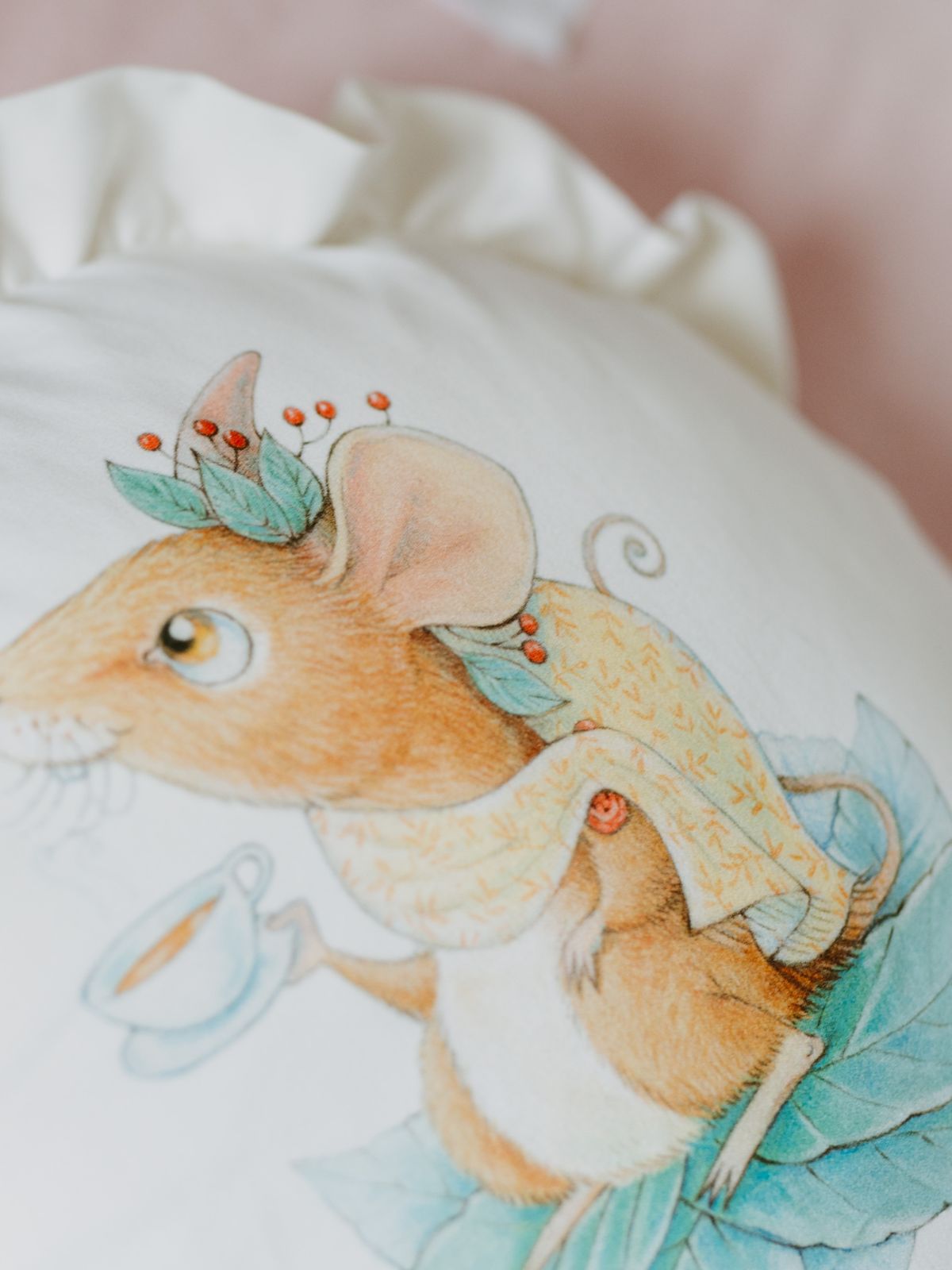 Coussin décoratif rond Poucette