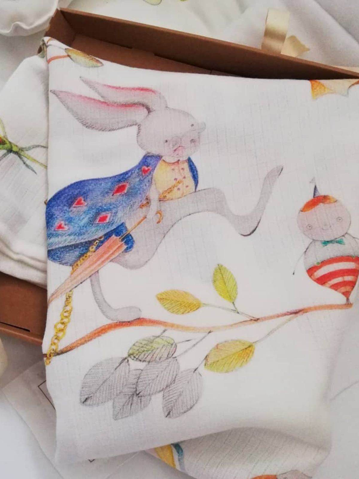 Couverture d'emmaillotage pour bébé 47x47
