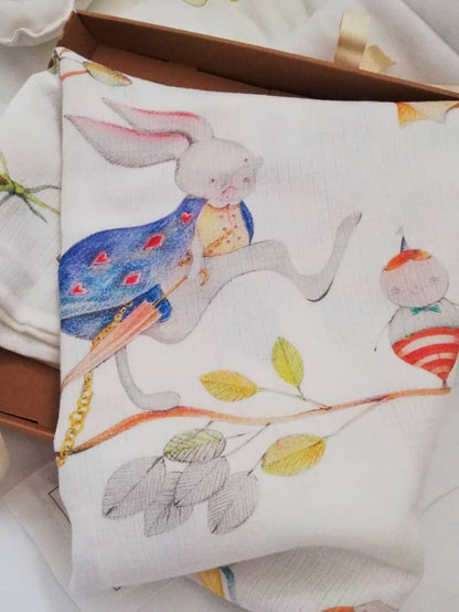 Couverture d'emmaillotage pour bébé 47x47