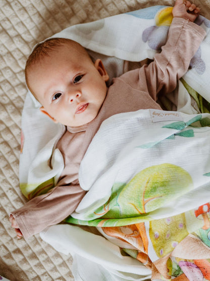 Couverture d'emmaillotage pour bébé 47x47