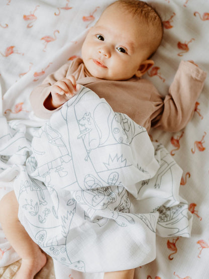 Alice's Magical World Muslin Cloths – Set of 2